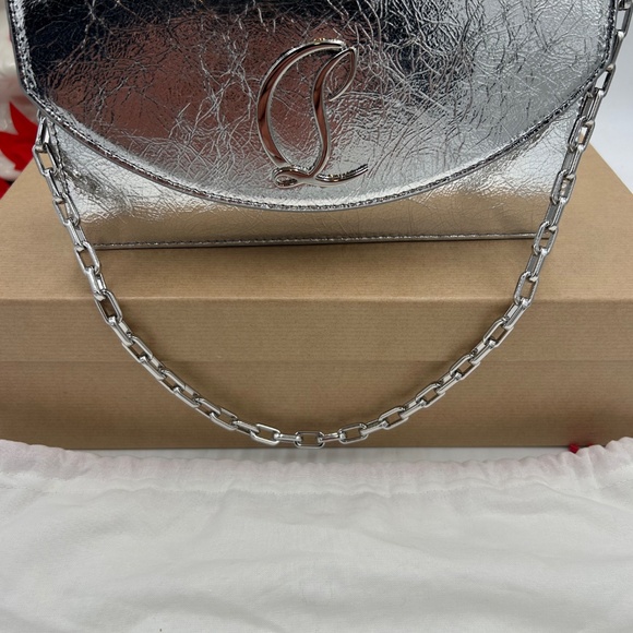 Women’s Christian Louboutin LOUBI 54 clutch bag/shoulder bag with chain Italy - Picture 13 of 16